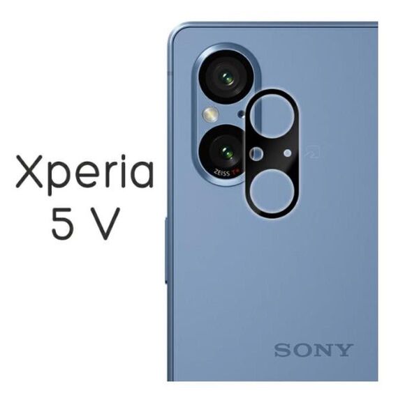 Xperia5 V SO-53D SOG12 カメラ レンズ カバー ガラス ブラック エクスペリア ファイブ マークファイブ