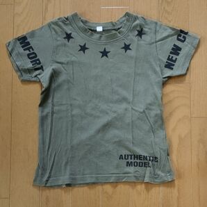 キッズ Tシャツ カーキ 120 星