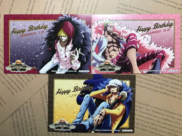 ONE PIECE 麦わらストア バースデー ブロマイド ドフラミンゴ コラソン トラファルガー・ロー ワンピース