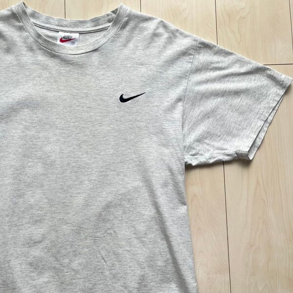 90s-00s NIKE ナイキ スウォッシュ刺繍 Tシャツ M