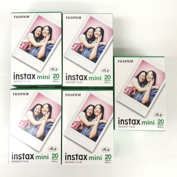 チェキフィルム instax mini 100枚 (20枚x5箱)インスタントカメラ チェキ 富士 フイルム 未使用新品