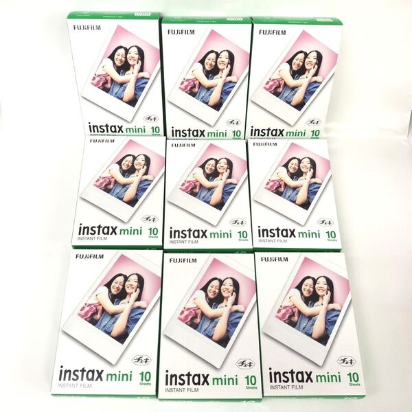 チェキフィルム instax mini 90枚 (10枚x9箱)インスタントカメラ チェキ 富士 フイルム 未使用新品