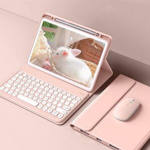 iPad 12.9インチ キーボードケース カラーキーボード カバー Bluetooth 分離式 可愛い