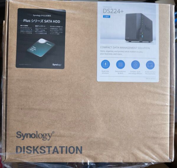 2ベイオールインワンNASキット Synology DiskStation DS224+ シノロジー 初心者向けガイドブック付