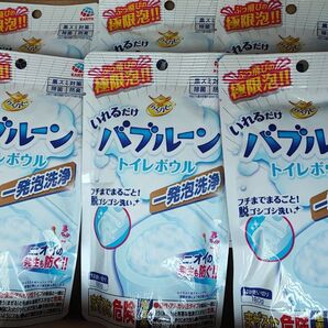 6袋セット★アース製薬 らくハピ いれるだけバブルーン トイレボウル トイレの洗浄剤