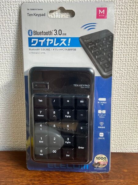 エレコム テンキー Bluetooth メンブレン 高耐久 ブラック TK-TBM016BK