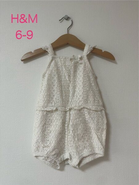 H&M エイチアンドエム トップス ロンパース 女の子 夏服 60 70 カバーオール ベビー服 子供服