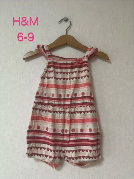 H&M エイチアンドエム トップス ロンパース 女の子 夏服 60 70 カバーオール キッズ 子供服 ベビー服