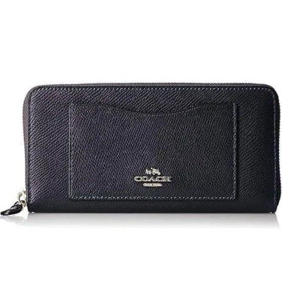 COACH 長財布 ブラック レザー 未使用に近い