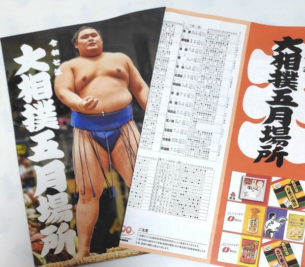 大相撲 令和七年五月場所 パンフレット 星取表