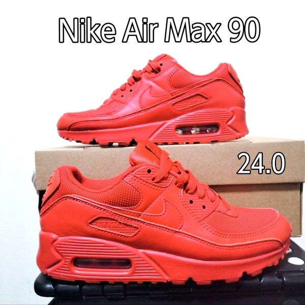 Nike Air Max 90 レッド スニーカー 24.0cm ナイキ エア マックス LOW