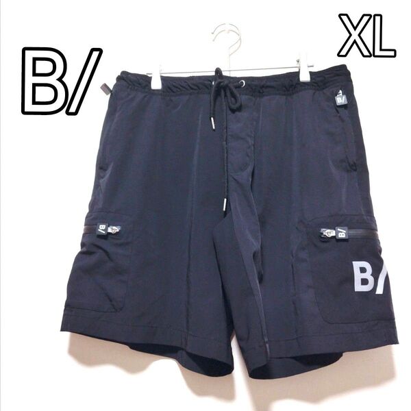 ビースラッシュ B/ 4WAY ショートパンツ ナイロン ブラック XL ハーフパンツ 大きいサイズ XL 黒 短パン