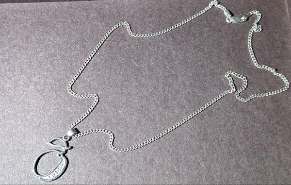 silver925ネックレス silver925&ダイヤモンドトップス セット チェーン45cm
