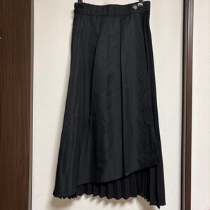 【古着】レディース ロング スカート ブラック ウエストゴム 64〜70cm