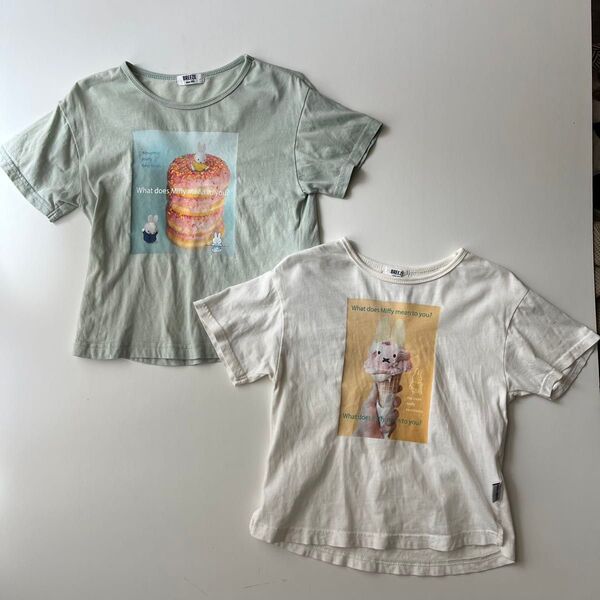 breeze ミッフィー コラボTシャツ 2枚セット 100cm