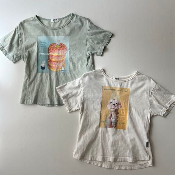 breeze ミッフィー コラボTシャツ 2枚セット 100cm