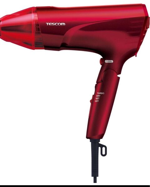 新品未開封 テスコム ヘアドライヤー 大風量 速乾 軽量 TID2400B ラク抜きプラグ レッド プロテクトイオン
