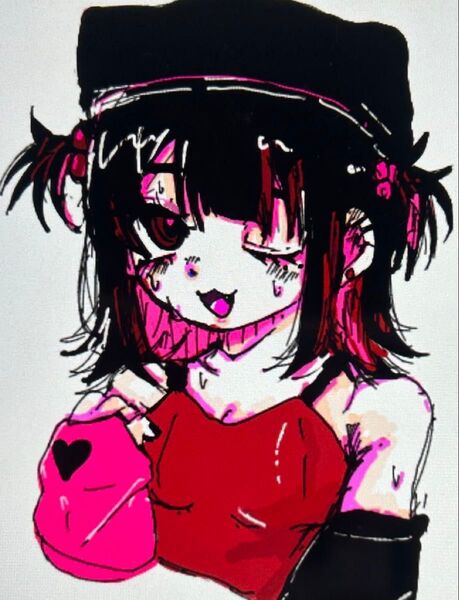 胸上イラスト555円 夢絵 依頼