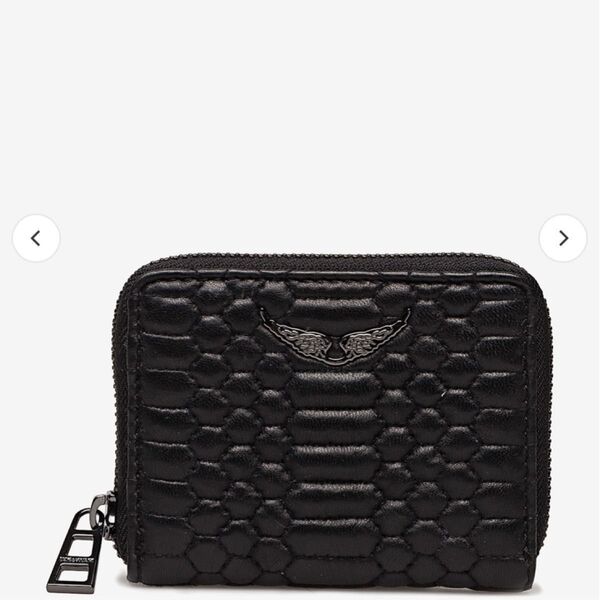 激安出品!パリブランド海外セレブ愛用 定価3万!ZADIG&VOLTAIRE レザーコインケース 財布小銭入れ 男女兼用マトラッセ