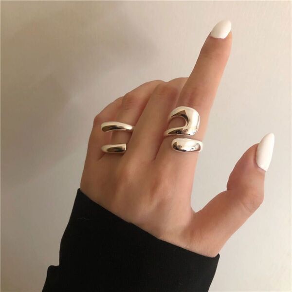 《2点セット》 S925 シルバーレディース リング 韓国ジュエリー アクセサリー 結婚式 おしゃれ 指輪 シルバーリング