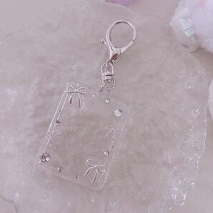 *.゜レジンデコキーホルダー*.゜長角サイズ リボン Y2K