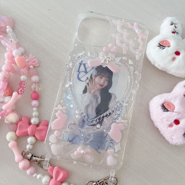 *.゚バレエコアなレジンデコスマホケース iPhone14*.゚ ピンク