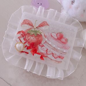 *.゜いちごの薄型カードケース*.゜シールデコ 推し活
