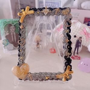 *.゜B7カードフレーム*.゜ゴールド ブラック×グレー