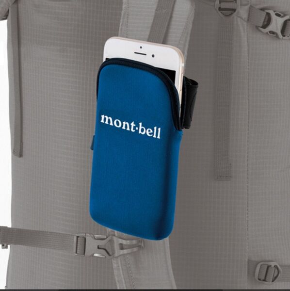 新品 mont-bell モンベル モバイルギアポーチ スマホケース Lサイズ ブルー