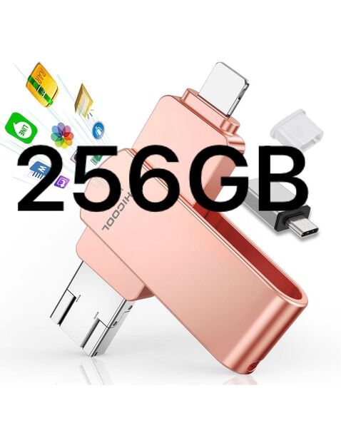 4 in1 usbメモリ【アプリ不要 アルバムから直接保存出来 】 フラッシュメモリ IOS/Android/PC 256GB