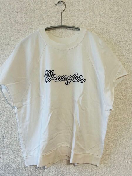 ラングラー Tシャツ カットソー 半袖 白 M オーバーサイズ ゆったり スウェット きりっぱなし