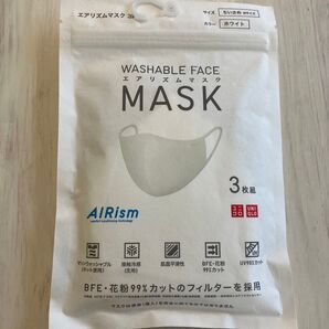 新品!ユニクロ ★エアリズムマスク AIRism ホワイト 3P 白 UNIQULO M