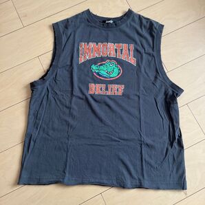 kurh ノースリーブTシャツ ワニ ロゴ