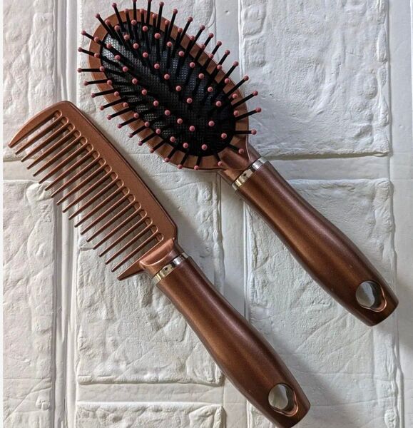 ヘアケアコーム2個セット ローズゴールド