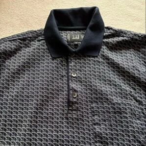 dunhill ダンヒル ポロシャツ モノグラム柄 ネイビー