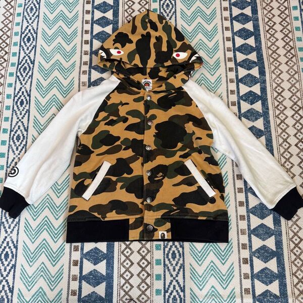 A BATHING APE シャークパーカー キッズ 迷彩