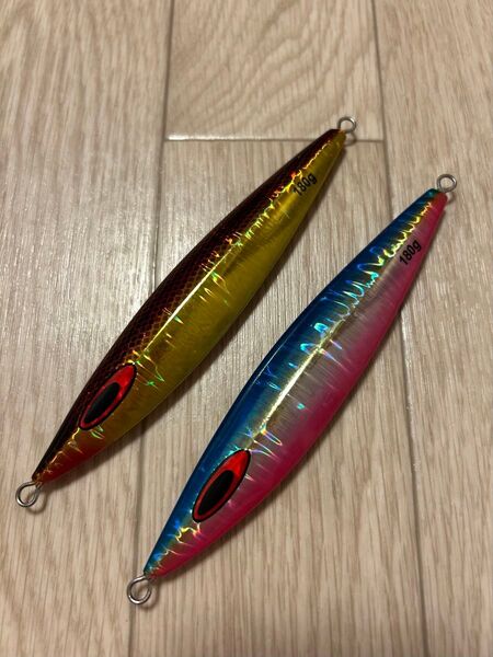 【2本セット】ダイワ ソルティガ FKジグ 180g ジギング スロージギング 赤金 ブルピン