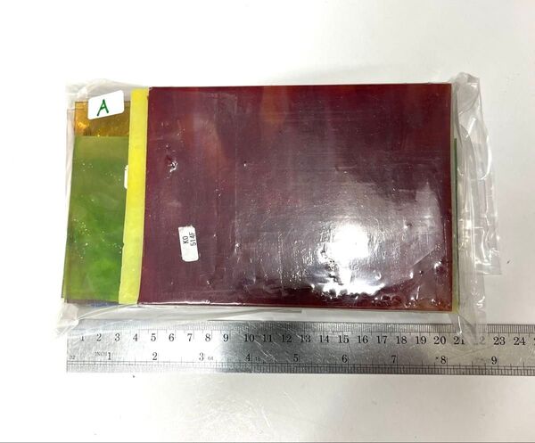 【お得】大きめガラス端材MIX 詰め合わせ 約1.5kg ステンドグラス材料 A