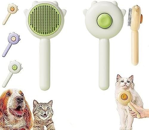 ペットブラシ 猫用 犬用 スリッカーブラシ くし 抜け毛 いぬ ねこ