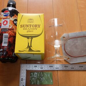 元箱付き サントリー SUNTORY ブランデーグラス 昭和レトロ 当時物 ガラス ウイスキー @2