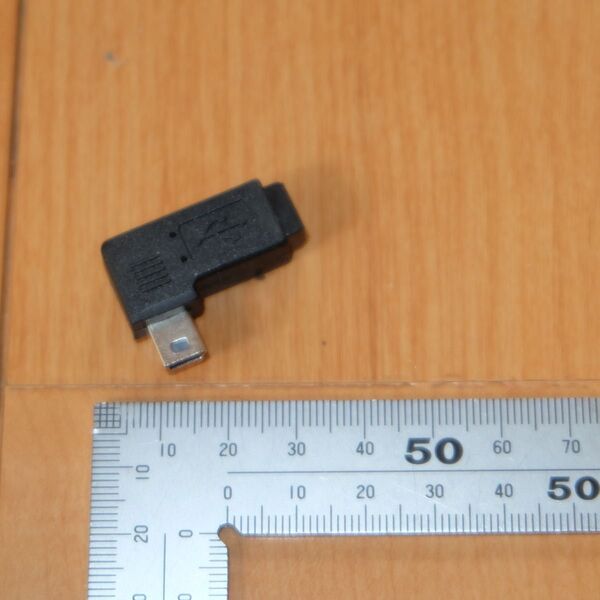 ミニUSB オス-メス 直角アダプター プラグ 延長 90度 mini USB