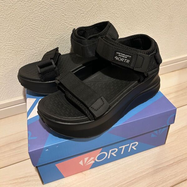 ORTR 厚底サンダル 黒 ブラック 23cm〜24cm 箱付き