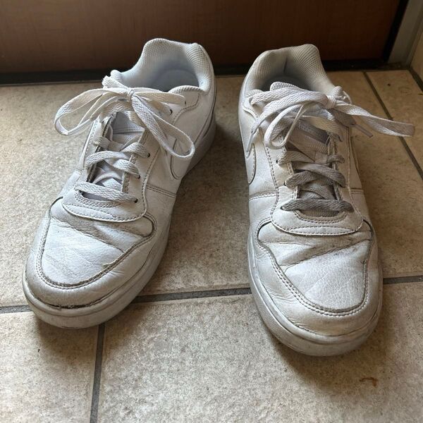 ホワイトレザー スニーカー 26センチ NIKE ナイキ エバノン low