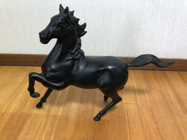 馬の置物 インテリア オブジェ ブラック