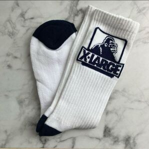 新品 X-LARGE メンズ靴下 エクストララージ ソックス 男性用 白