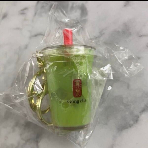 ゴンチャ 立体キーホルダー 抹茶パールミルクティー 新品