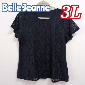 【匿名発送】Tシャツ 半袖 レース付き 春夏服 レディース服 大きいサイズ ぽっちゃりさん 3L