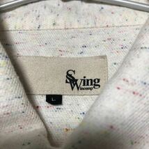 SWING incomp(スウィング) 七分袖シャツ アイボリー 日本製 Lサイズ_画像5