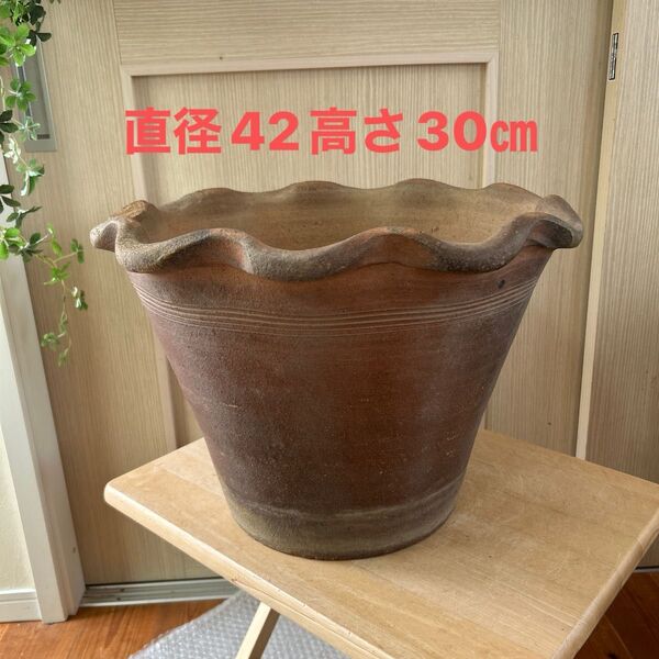 【大型深鉢】和モダン テラコッタ鉢 植木鉢 陶器鉢 13号 古民家 全国送料無料