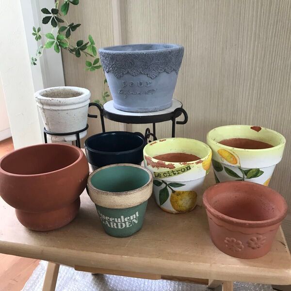 8個まとめて テラコッタ鉢 多肉植物鉢 寄せ植えガーデニング 植木鉢